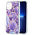 Electroplating Splicing Marble Flower Pattern Dual-side IMD TPU Shockproof Case