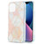 Electroplating Splicing Marble Flower Pattern Dual-side IMD TPU Shockproof Case