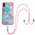 Electroplating Pattern IMD TPU Shockproof Case with Neck Lanyard