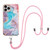 Electroplating Pattern IMD TPU Shockproof Case with Neck Lanyard