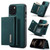 DG.MING M1 Series 3-Fold Multi Card Wallet + Magnetic Shockproof Case with Holder Function