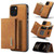 DG.MING M1 Series 3-Fold Multi Card Wallet + Magnetic Shockproof Case with Holder Function