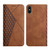 Diamond Pattern Splicing Skin Feel Magnetic Horizontal Flip Leather Case with Card Slots & Holder & Wallet