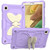 Beige PC + Silicone Anti-drop Protective Case with Butterfly Shape Holder & Pen Slot