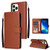 Multifunctional Horizontal Flip Leather Case, with Three Card Slot & Holder & Double Zip Wallett & Photo Frame & Lanyard