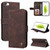 Skin Feel Life Tree Metal Button Horizontal Flip Leather Case with Holder & Card Slot & Wallet & Photo Frame & Strap