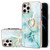 Electroplating Marble Pattern IMD TPU Shockproof Case with Ring Holder