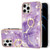 Electroplating Marble Pattern IMD TPU Shockproof Case with Ring Holder