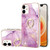 Electroplating Marble Pattern IMD TPU Shockproof Case with Ring Holder