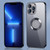 9D Electroplated Edge Metal Ring Clear PC + TPU Shockproof Case