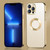 9D Electroplated Edge Metal Ring Clear PC + TPU Shockproof Case