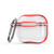 Electroplating Frame + Transparent TPU Earphone Protective Case with Hook