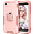 3 in 1 PC + TPU Phone Case with Ring Holder