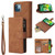 Multifunctional Phone Leather Case with Card Slot & Holder & Zipper Wallet & Photo Frame