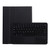 A07B-A Lambskin Texture Square Keycap Bluetooth Keyboard Leather Case with Touch Control For iPad