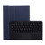 A07B-A Lambskin Texture Square Keycap Bluetooth Keyboard Leather Case with Touch Control For iPad