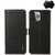 KHAZNEH Side-Magnetic Litchi Genuine Leather RFID Case