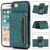 Three-fold Leather Phone Case with Card Slot & Wallet & Holder