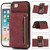 Three-fold Leather Phone Case with Card Slot & Wallet & Holder