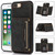 Three-fold Leather Phone Case with Card Slot & Wallet & Holder