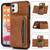 Three-fold Leather Phone Case with Card Slot & Wallet & Holder