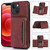 Three-fold Leather Phone Case with Card Slot & Wallet & Holder