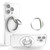 wlons Magnetic 360 Degree Rotatable Mobile Phone Ring Holder