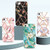 Electroplating Splicing Marble Flower Pattern TPU Shockproof Phone Case