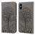 Tree & Deer Pattern Pressed Printing Horizontal Flip Leather Phone Case