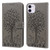 Tree & Deer Pattern Pressed Printing Horizontal Flip Leather Phone Case