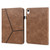Solid Color Embossed Striped Leather Case