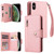 Rivet Buckle 9 Cards Three Fold Leather Phone Case