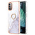 Electroplating Marble Pattern TPU Phone Case with Ring
