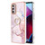Electroplating Marble Pattern TPU Phone Case with Ring