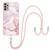 Electroplating Marble Pattern TPU Phone Case with Lanyard