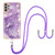 Electroplating Marble Pattern TPU Phone Case with Lanyard