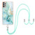 Electroplating Marble Pattern TPU Phone Case with Lanyard