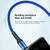 6A Woven Style USB Charging Cable, Cable Length: 1m