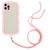 Lanyard Candy Color Wave TPU Clear PC Phone Case