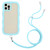 Lanyard Candy Color Wave TPU Clear PC Phone Case