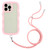 Lanyard Candy Color Wave TPU Clear PC Phone Case