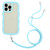 Lanyard Candy Color Wave TPU Clear PC Phone Case