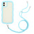 Lanyard Candy Color Wave TPU Clear PC Phone Case