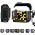 Two-Tone Printed Earphone Case with Switch Lock & Carabiner