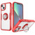 Shockproof Transparent TPU + Acrylic Protective Phone Case with Ring Holder
