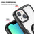 Shockproof Transparent TPU + Acrylic Protective Phone Case with Ring Holder
