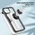 Shockproof Transparent TPU + Acrylic Protective Phone Case with Ring Holder
