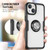 Shockproof Transparent TPU + Acrylic Protective Phone Case with Ring Holder