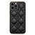 D03 Grid PU Leather Electroplated Phone Case