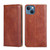 Gloss Oil Solid Color Magnetic Leather Phone Case